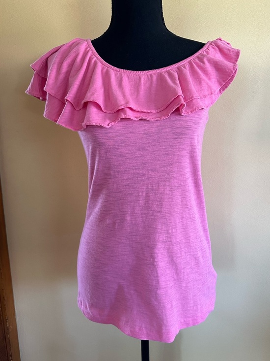 Lilly Pulitzer Tops - Lilly Pulitzer Wynne Ruffle Tank Cotton Pink Size Small